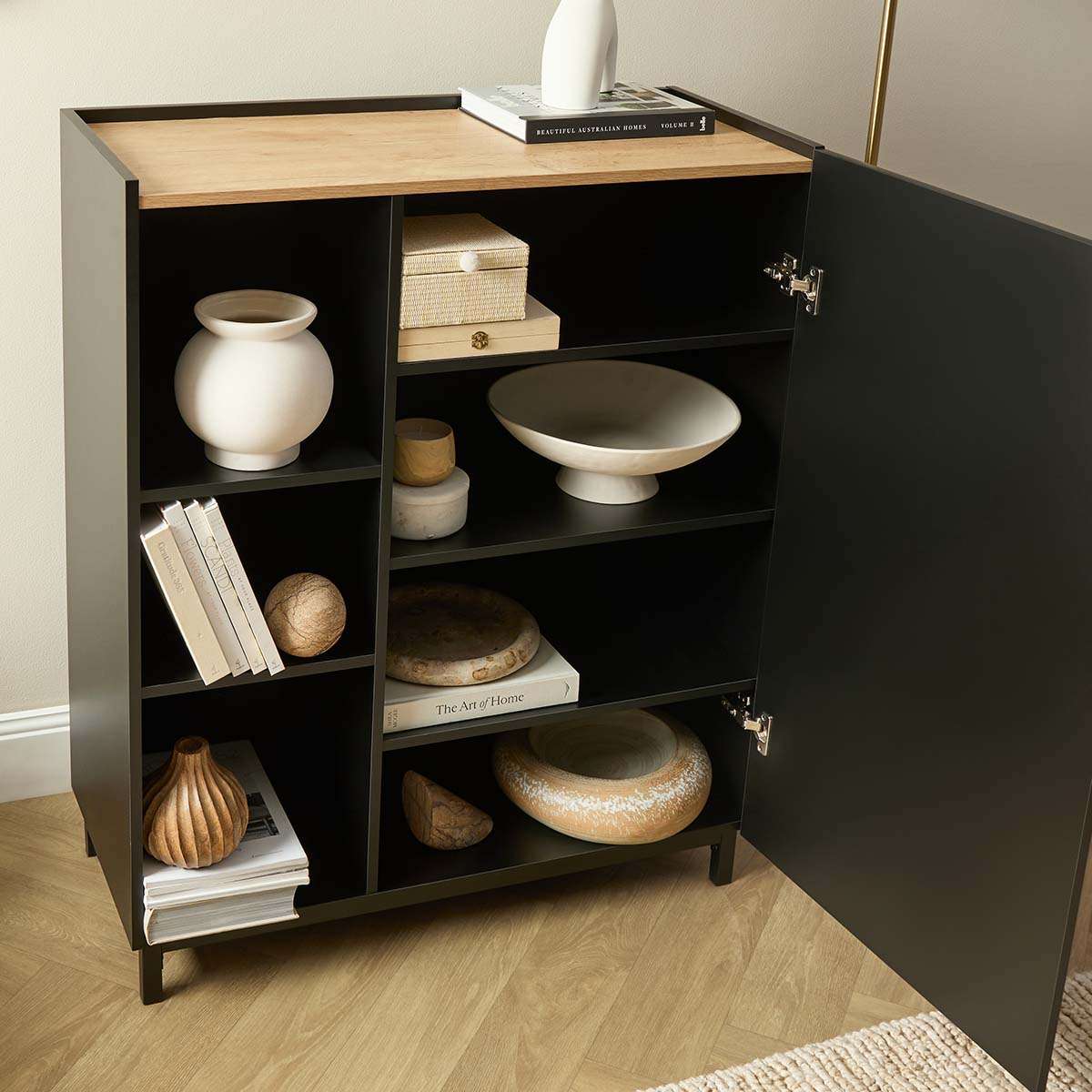 Murphy Cabinet - Black/Natural