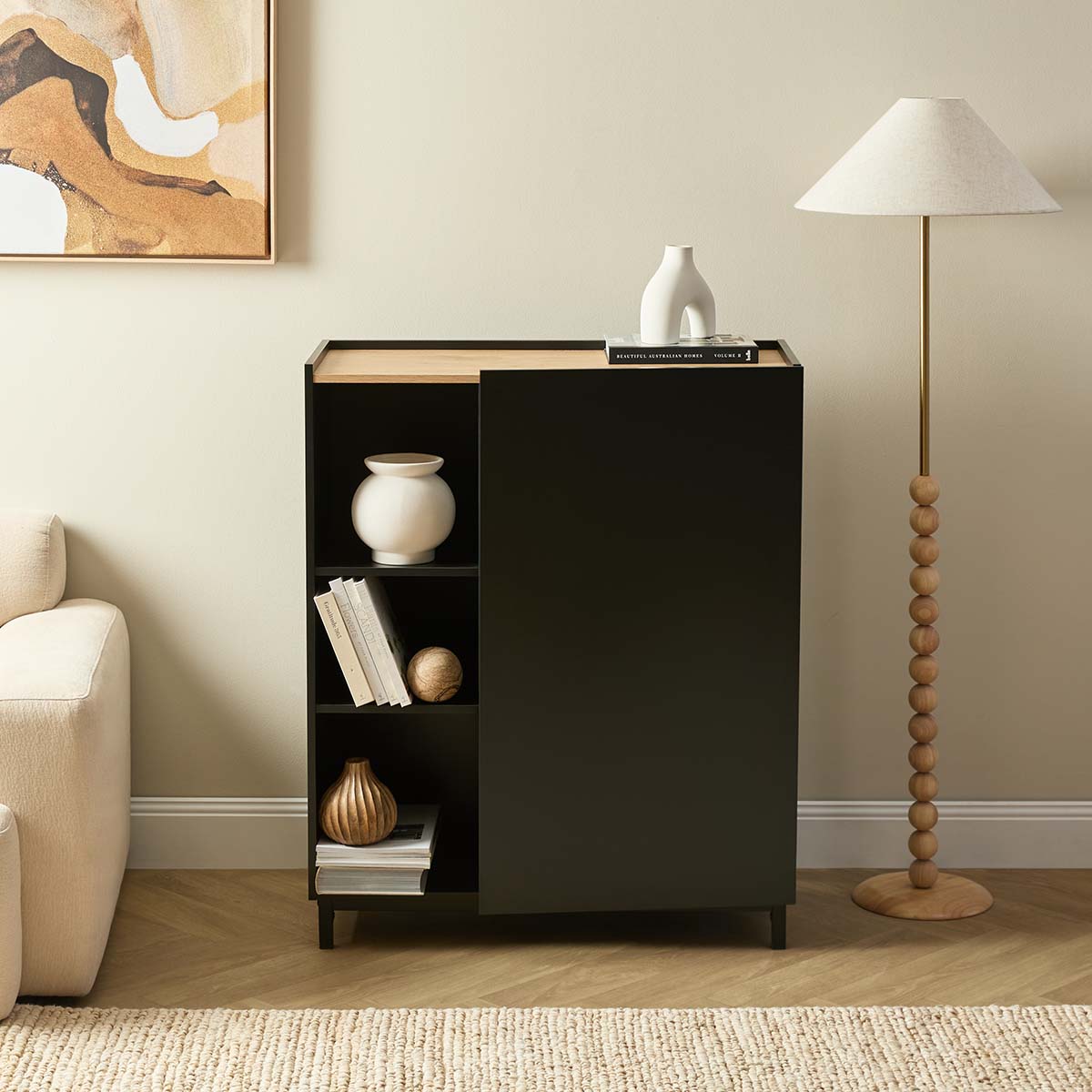 Murphy Cabinet - Black/Natural