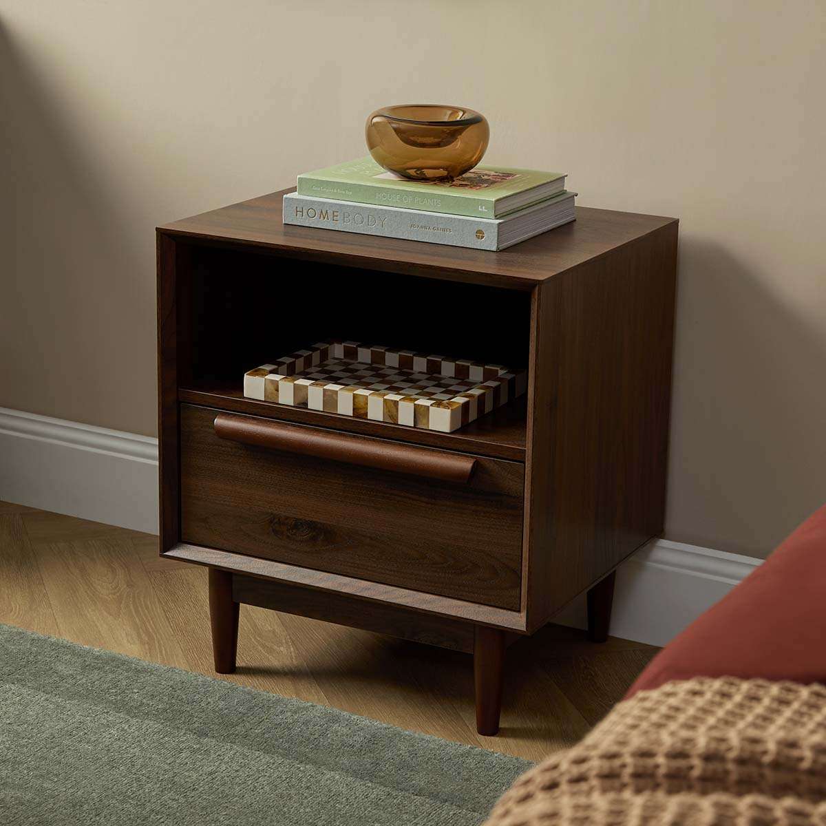 Mies Bedside Table - Walnut