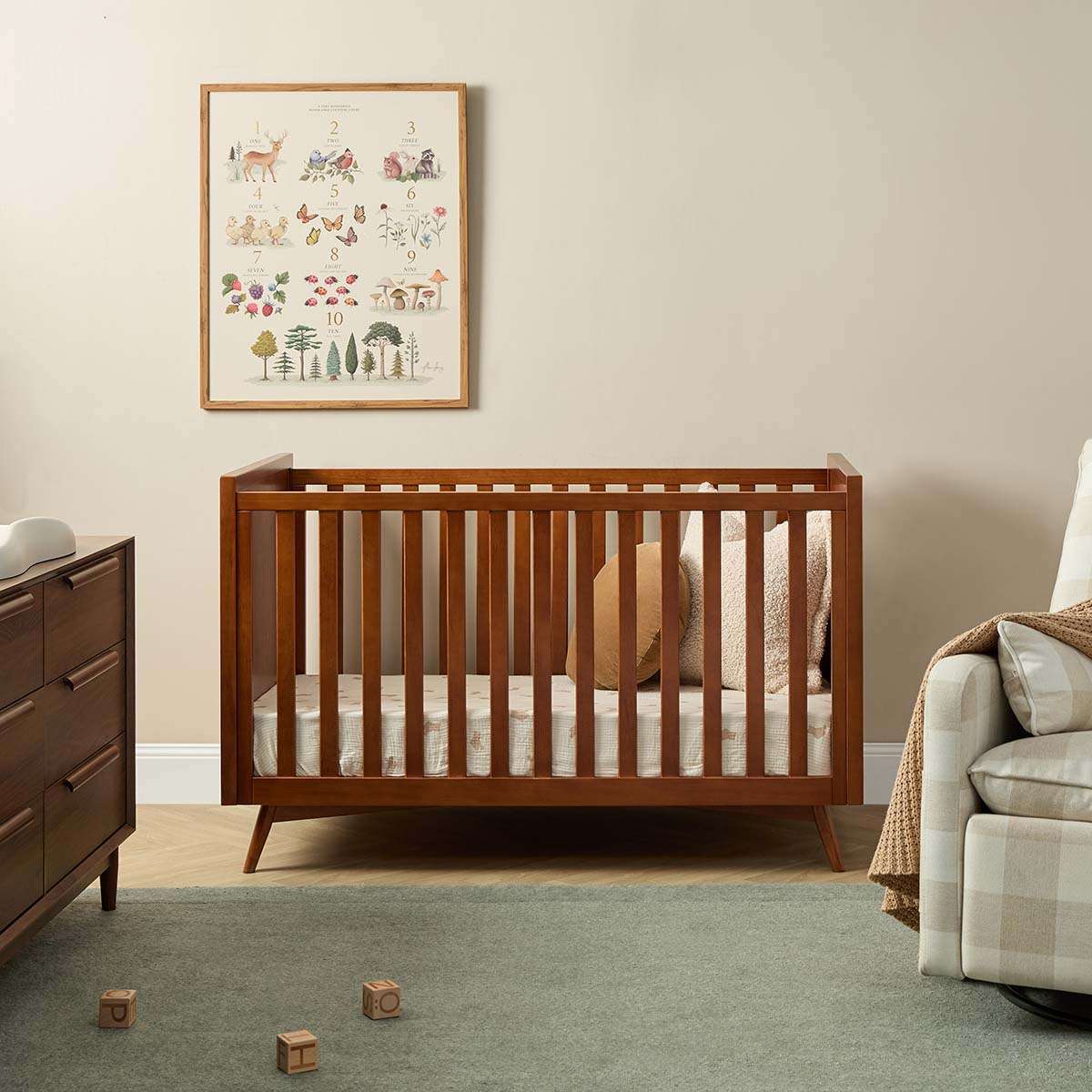 Marlow Mid-Century Cot - Walnut
