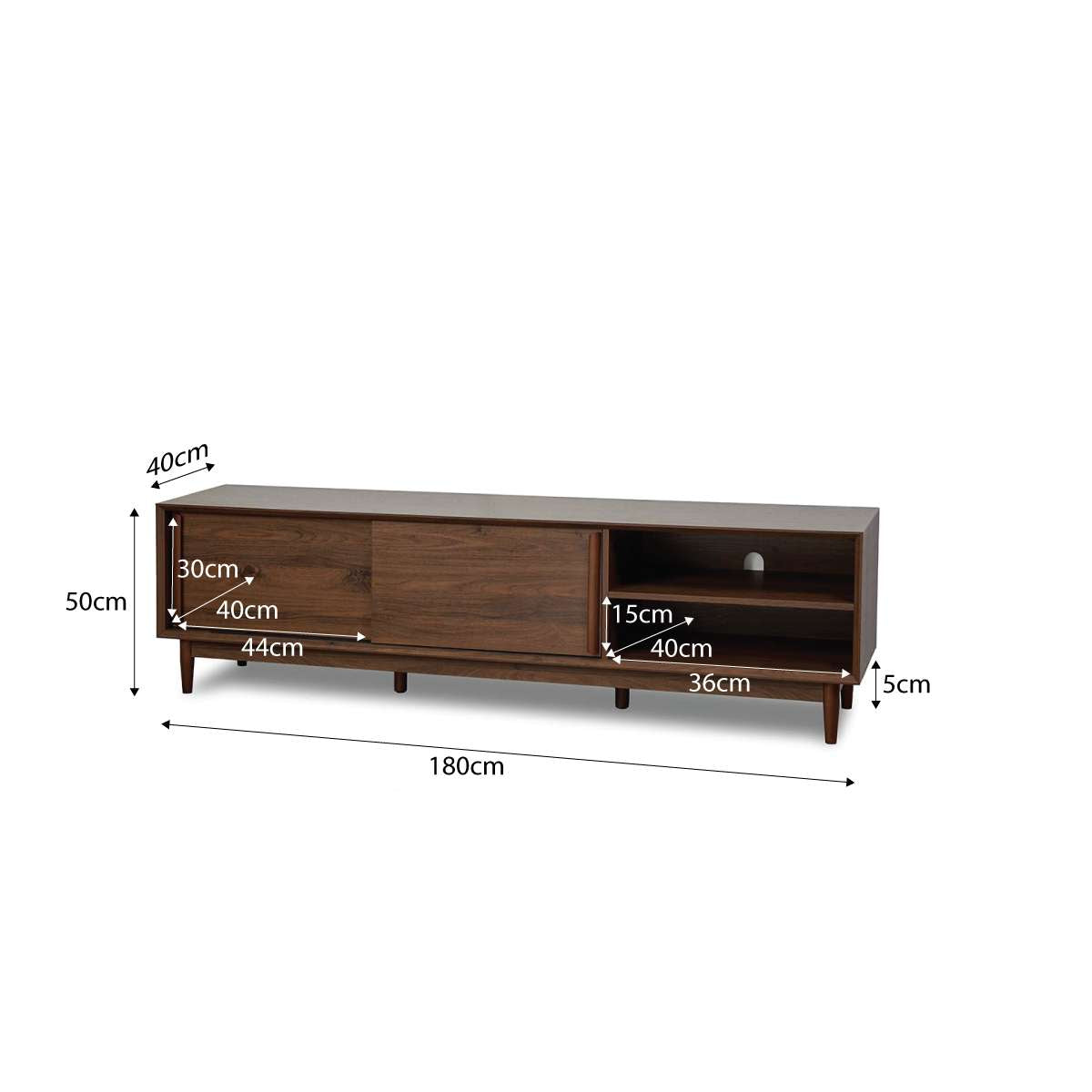 Mies Entertainment Unit - Walnut
