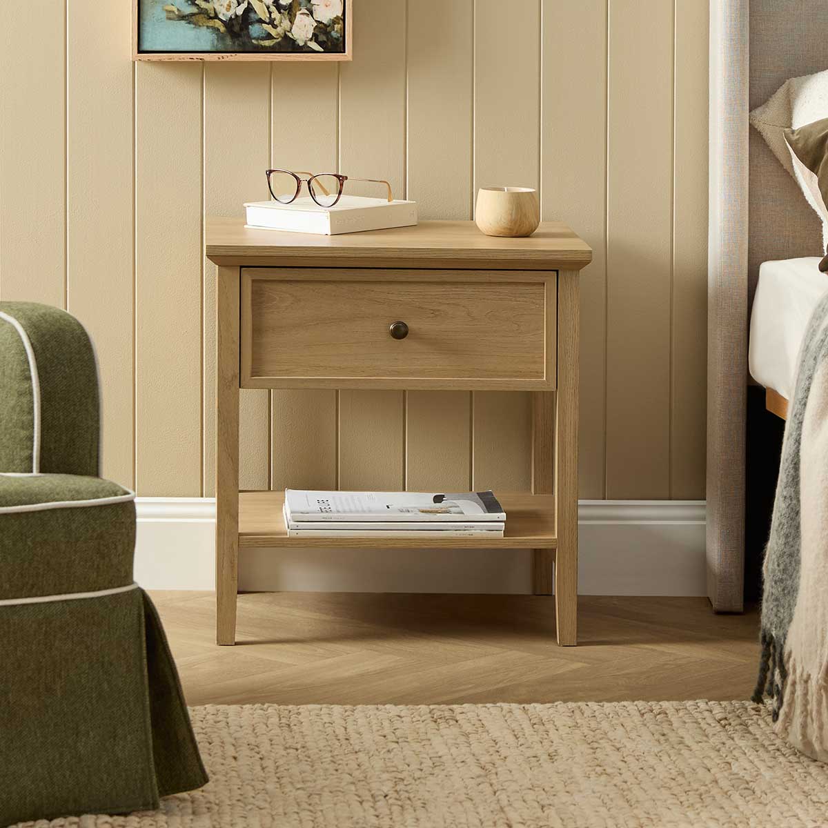 Ambrose Bedside Table - Natural
