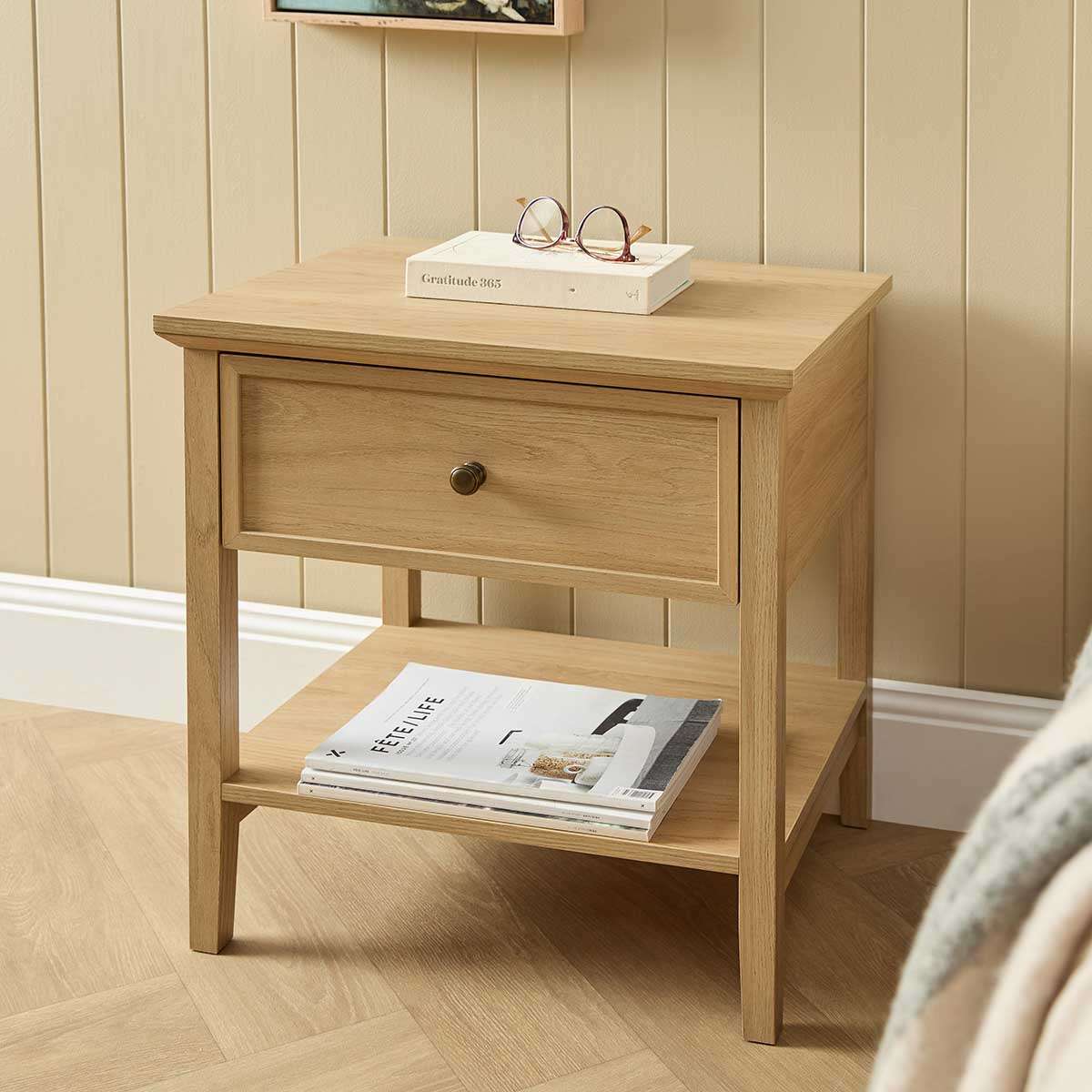 Ambrose Bedside Table - Natural