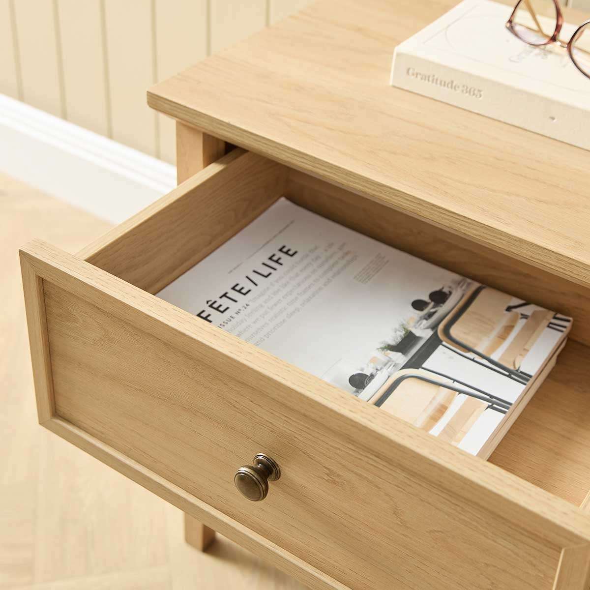 Ambrose Bedside Table - Natural