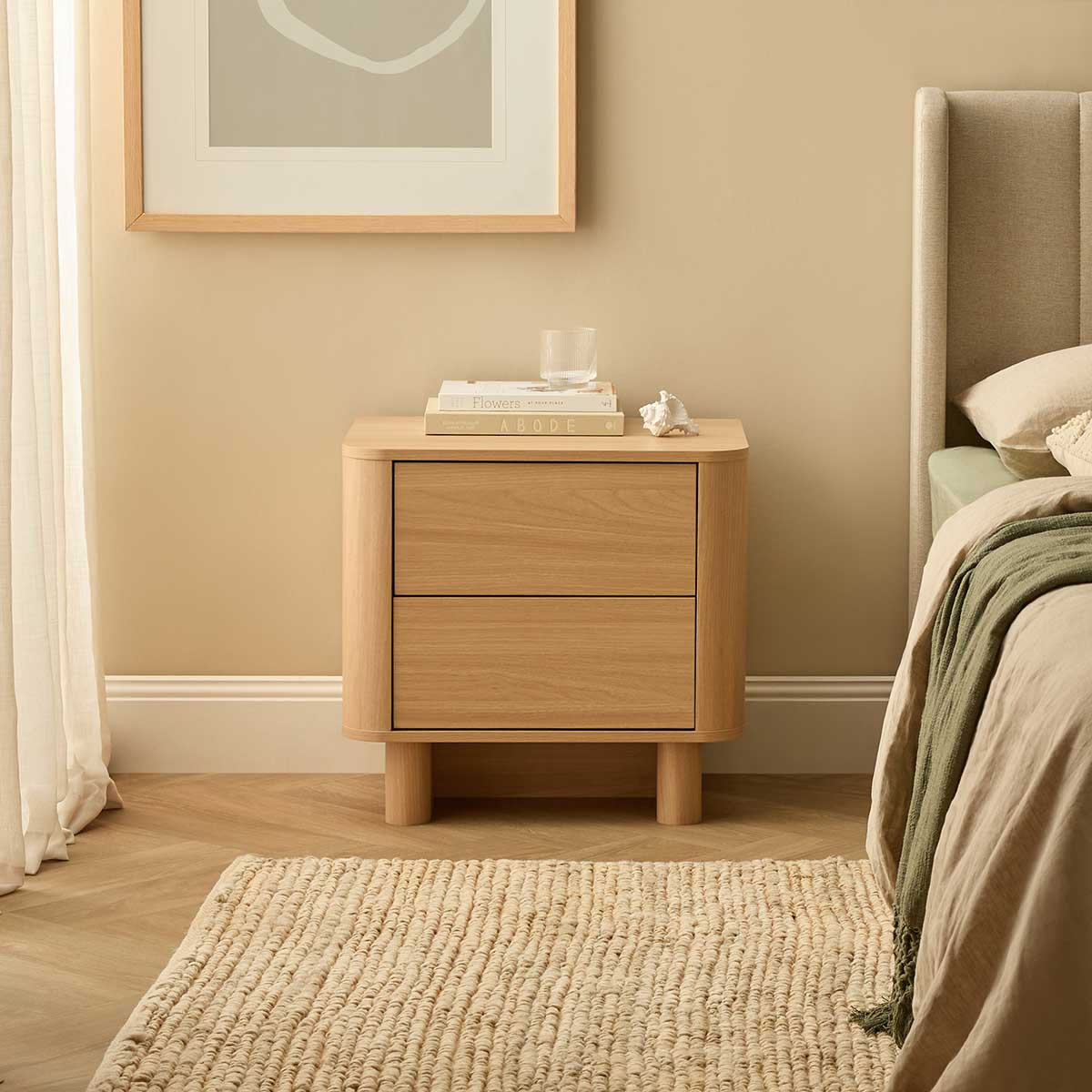 Bondi Bedside Table - Natural