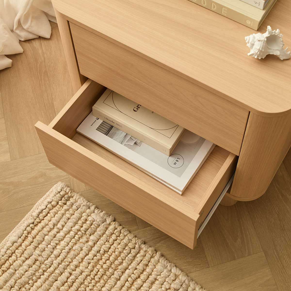 Bondi Bedside Table - Natural