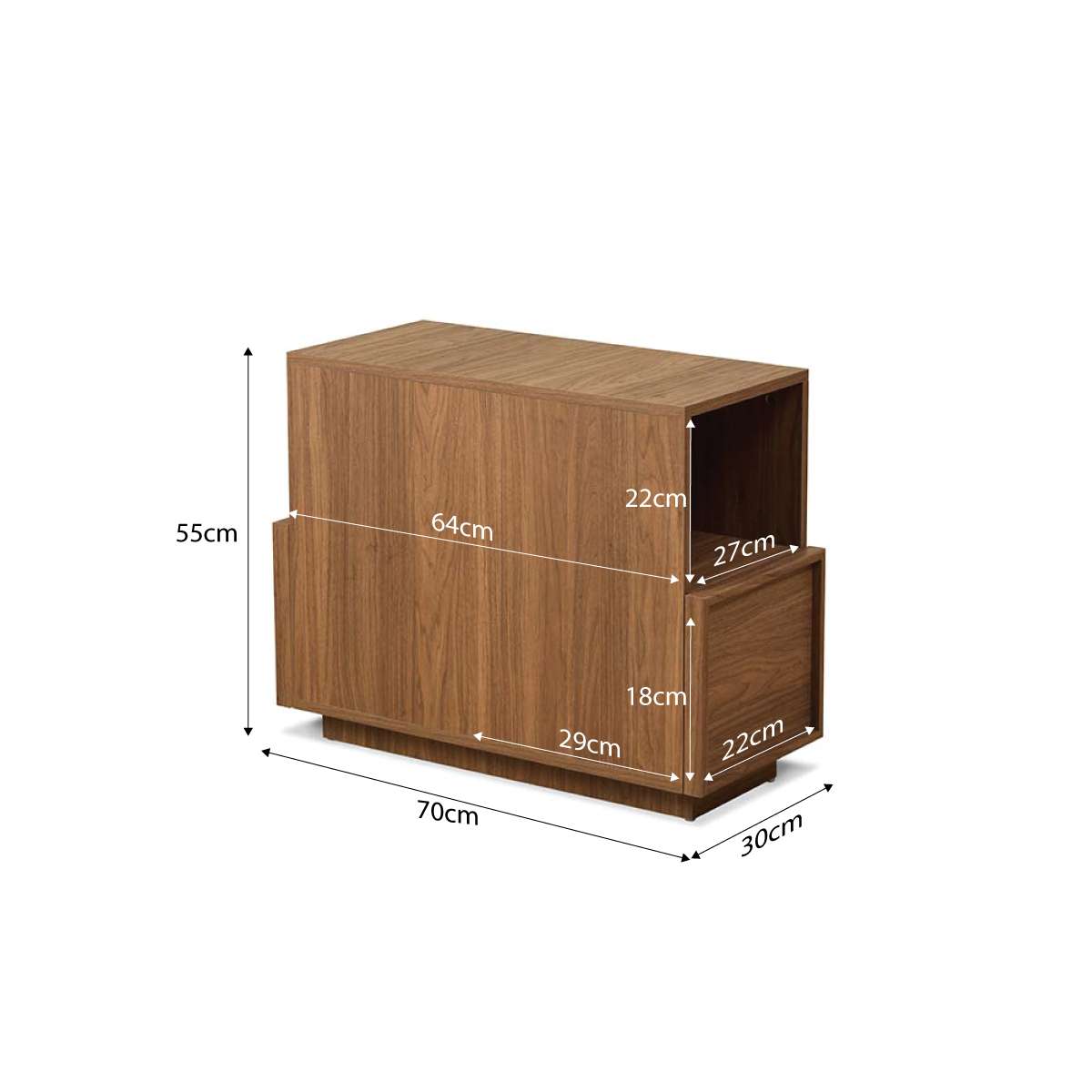 Osaka End Table - Walnut