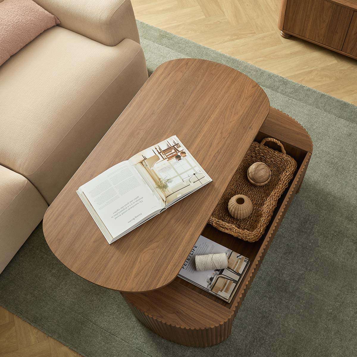 Amara Coffee Table - Walnut