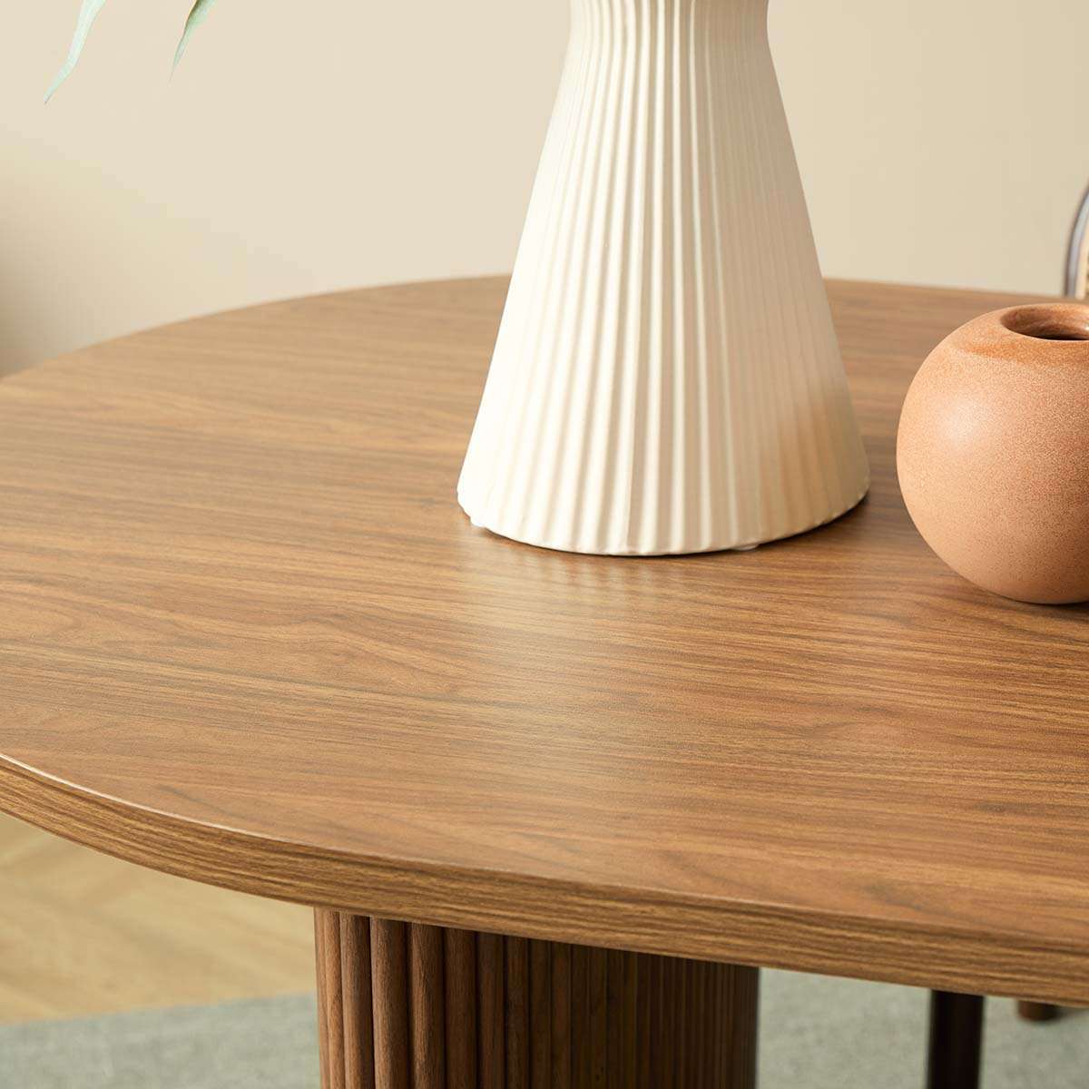Amara Six Seater Large Dining Table - Walnut