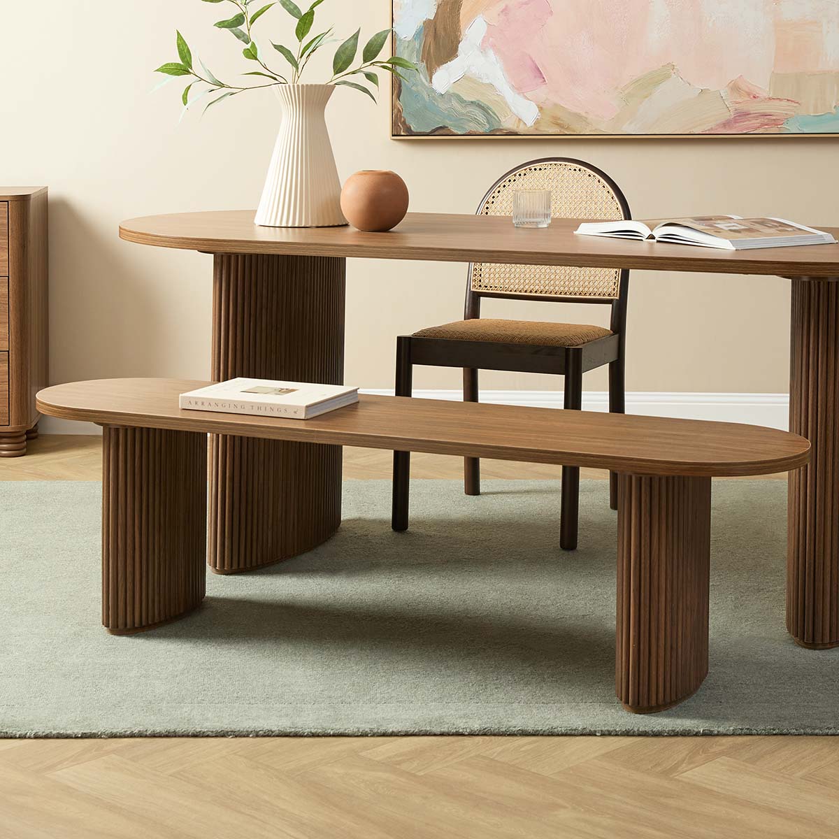 Amara Bench Seat Large - Walnut