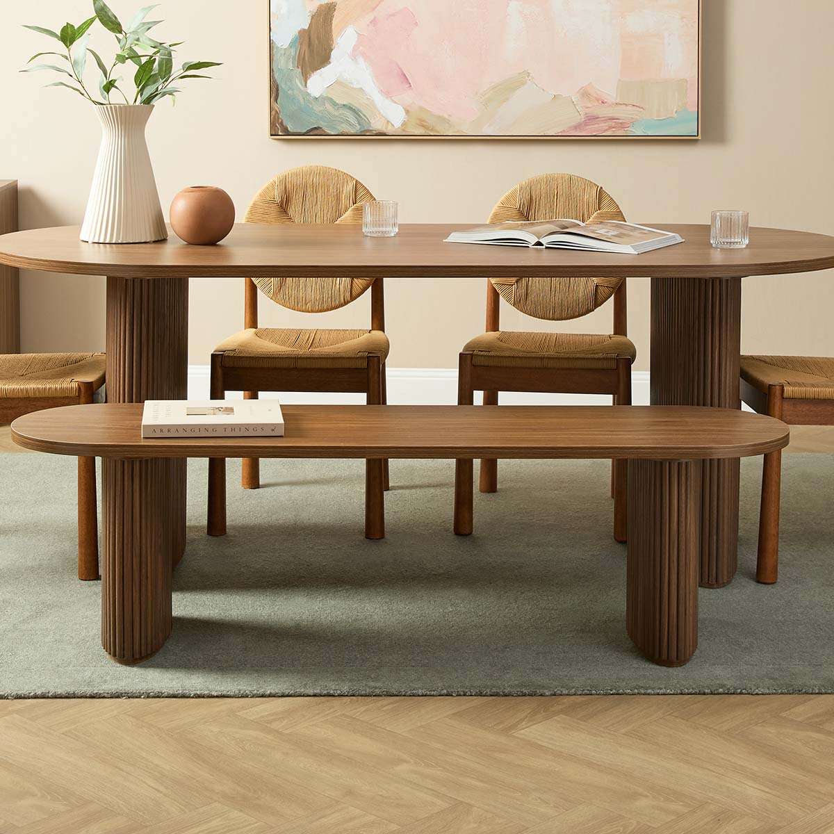 Amara Bench Seat Large - Walnut