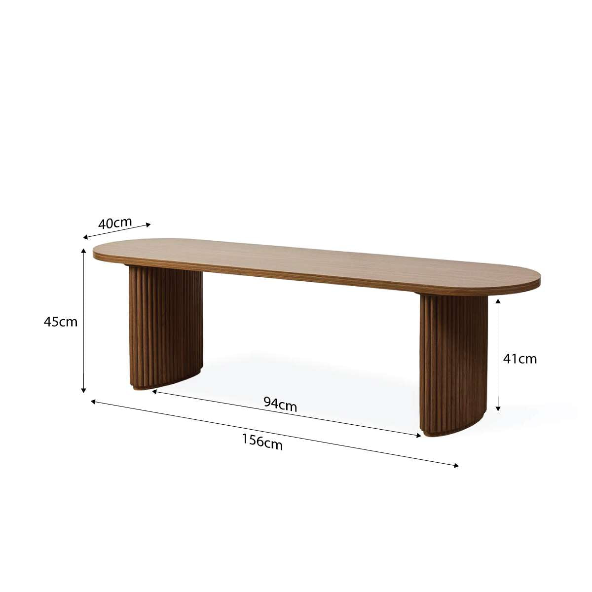 Amara Bench Seat Large - Walnut