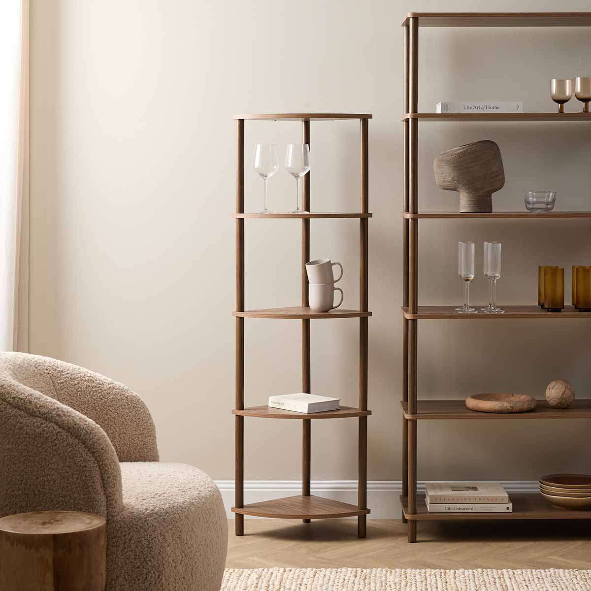 Eden Corner Shelf - Walnut