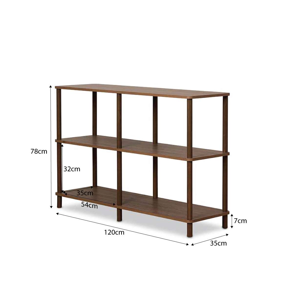 Eden Low Shelf - Walnut