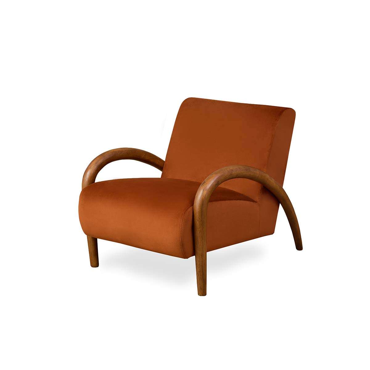 Richie Occasional Chair - Rust/Walnut