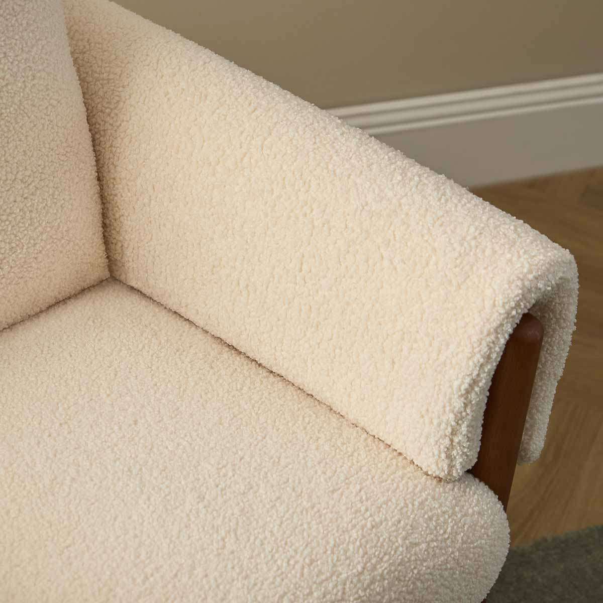 Edwin Occasional Chair - Cream/Walnut