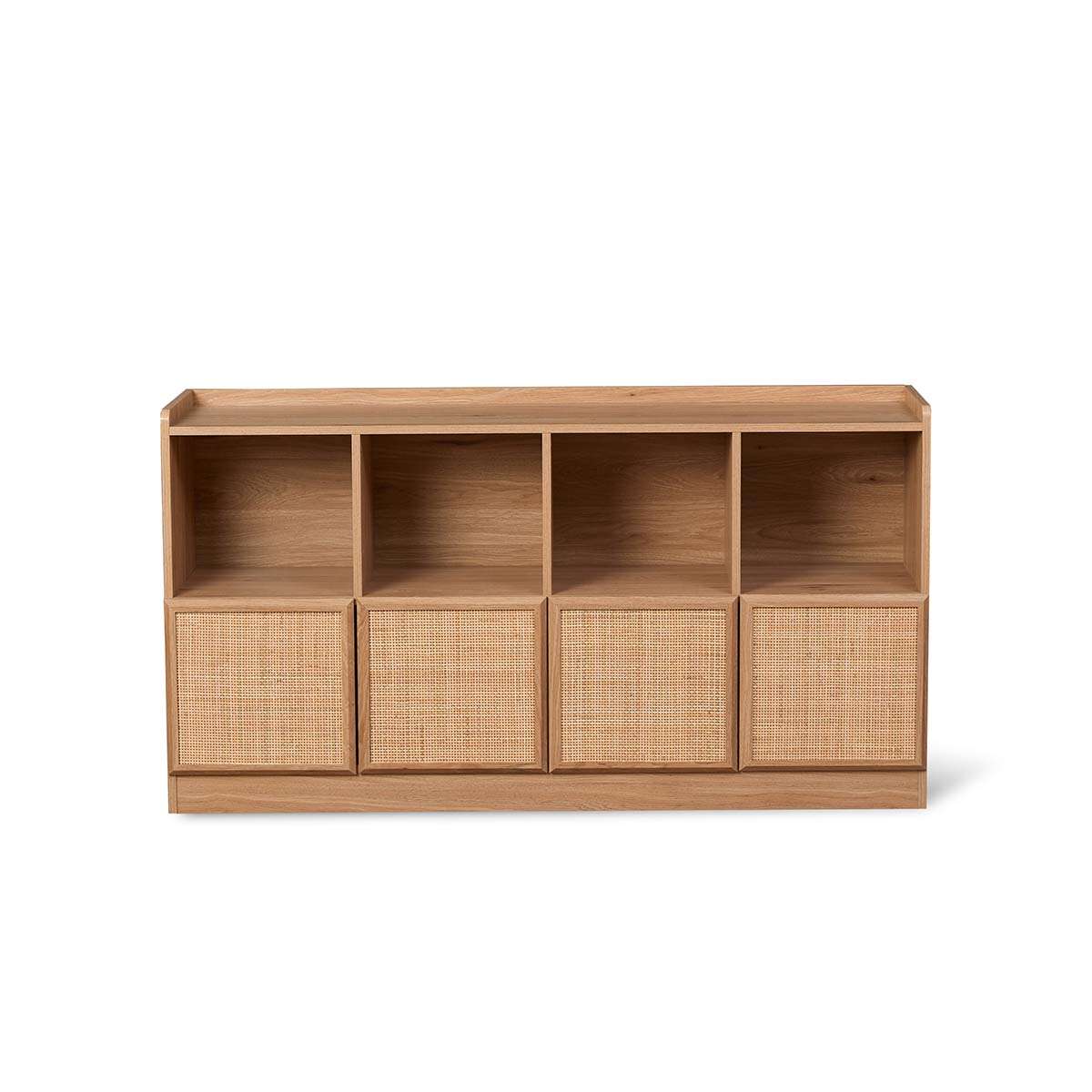 Noosa Rattan Cube Storage Bookcase  - Natural