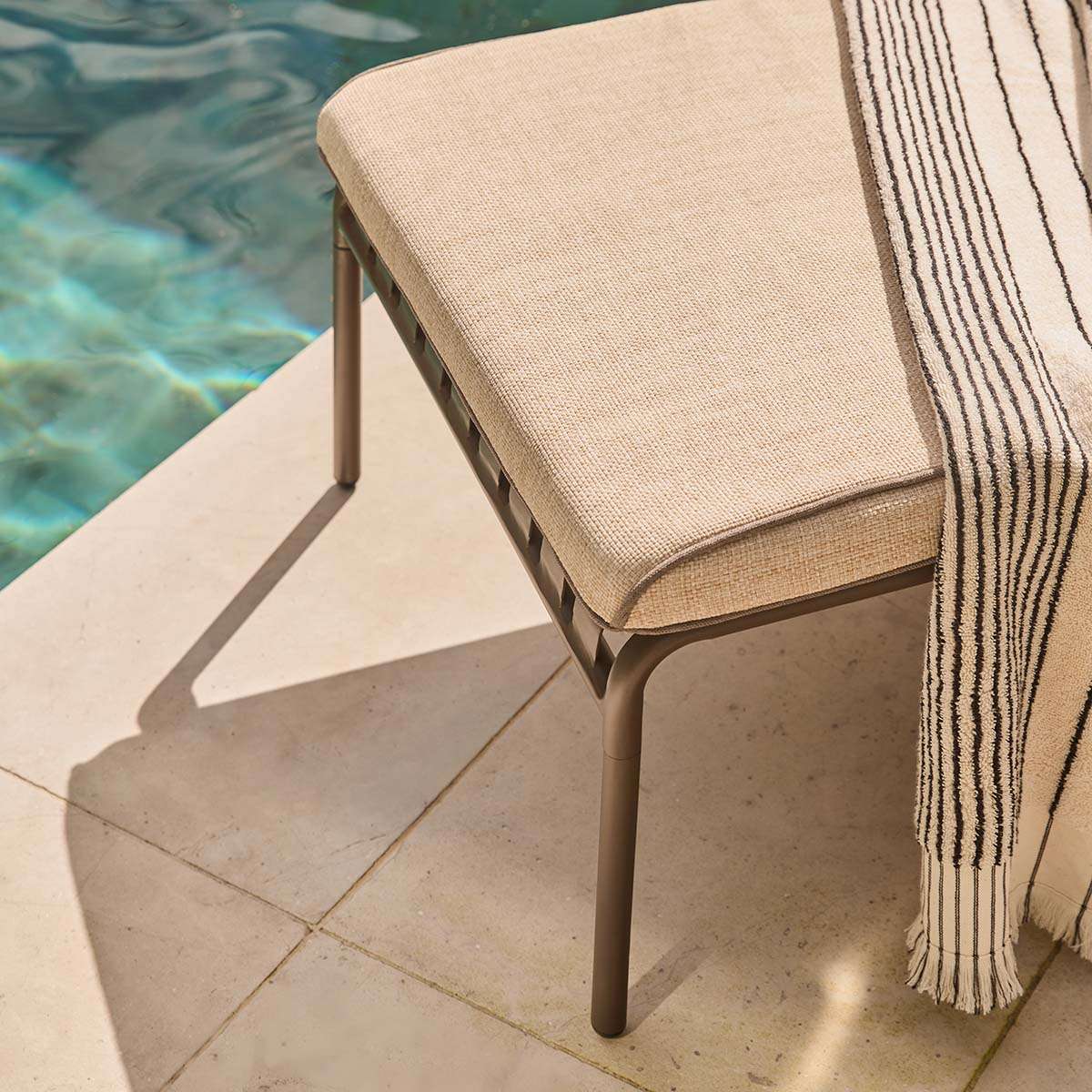 Palma Outdoor Sun Lounger - Chocolate/Natural