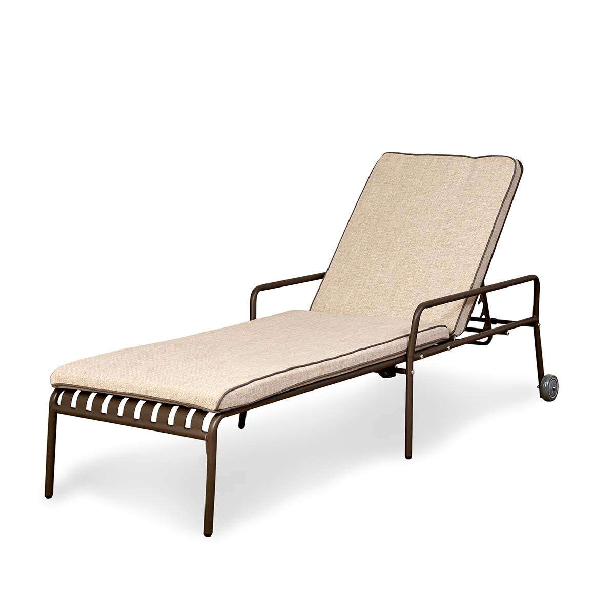Palma Outdoor Sun Lounger - Chocolate/Natural