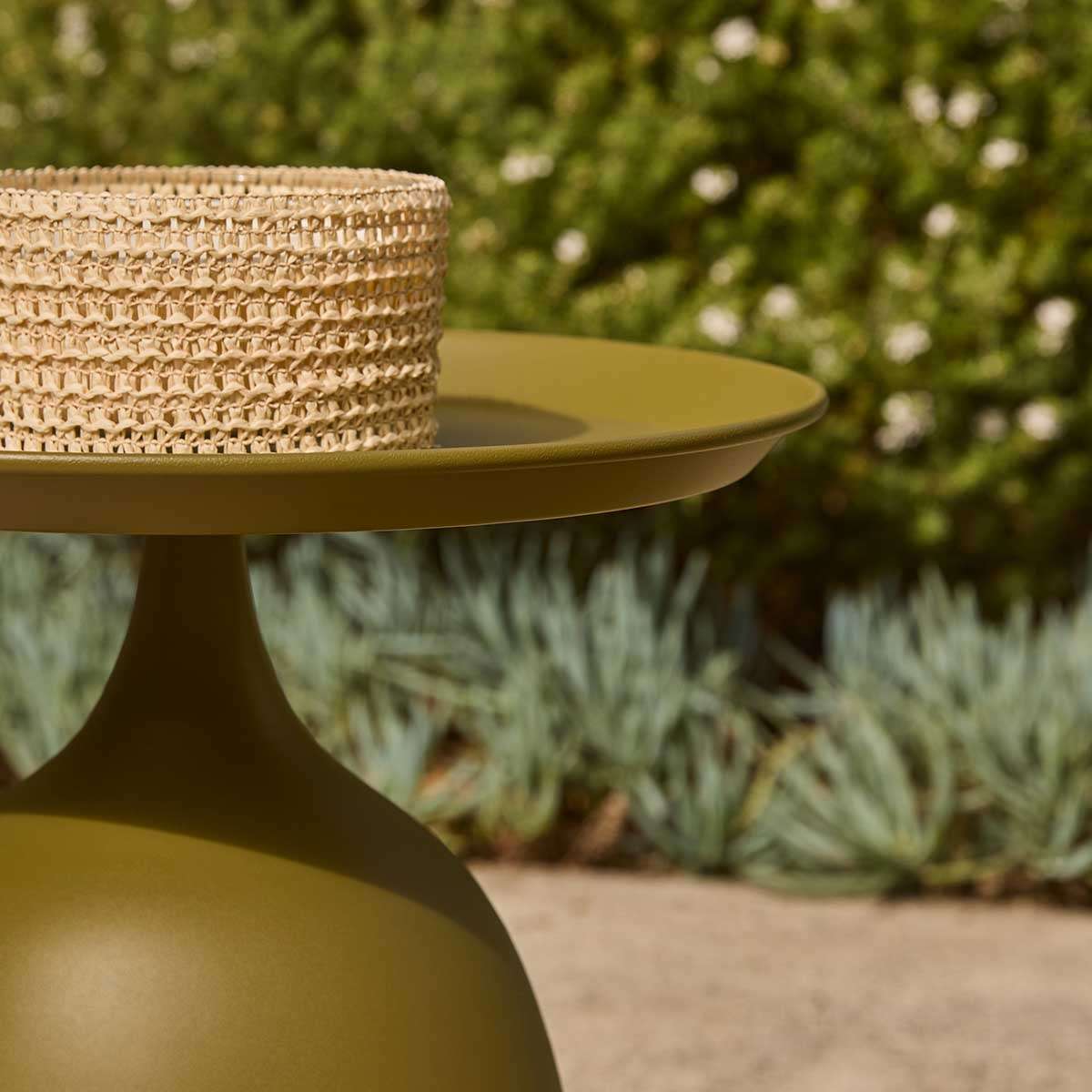Palma Indoor/Outdoor Side Table - Olive Green