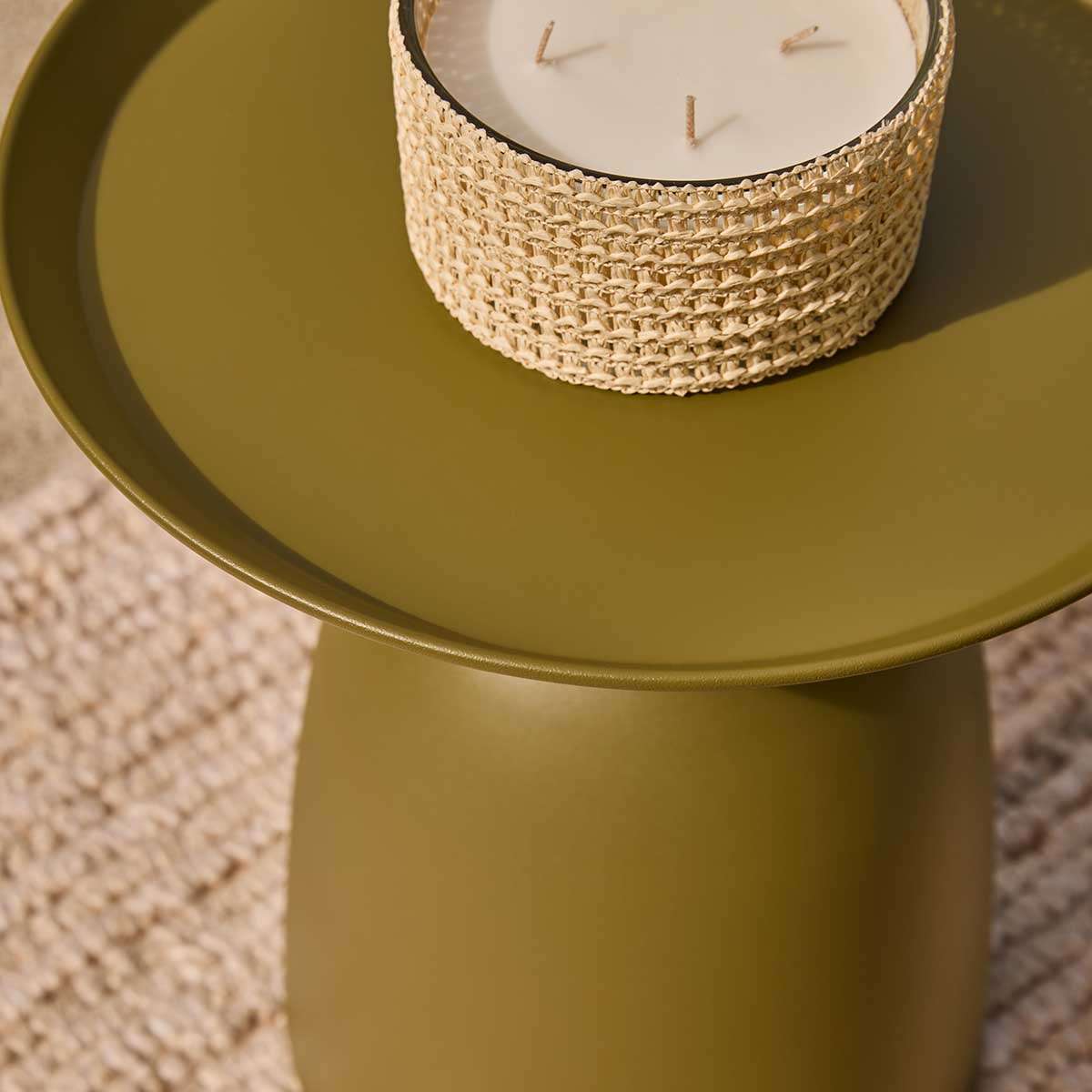Palma Indoor/Outdoor Side Table - Olive Green