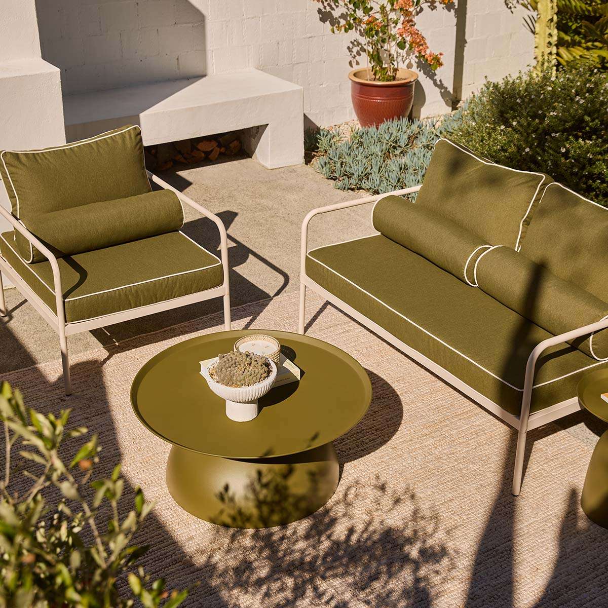 Palma Indoor/Outdoor Coffee Table - Olive Green