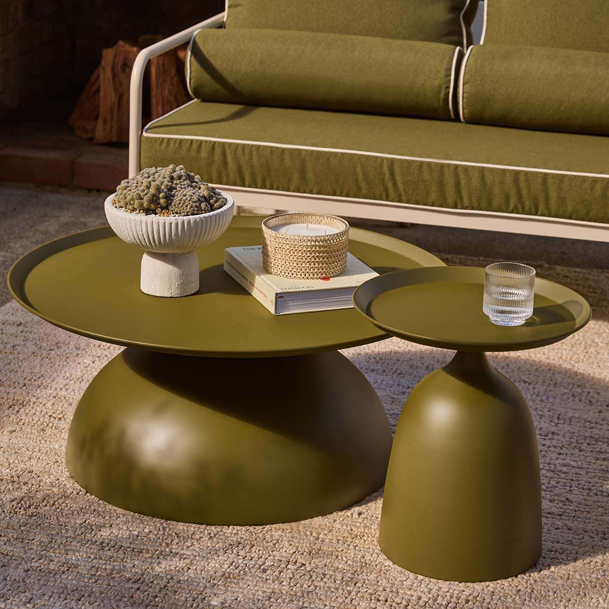 Palma Indoor/Outdoor Coffee Table - Olive Green