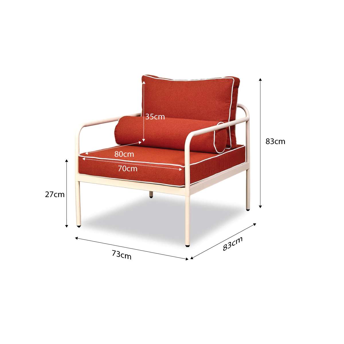 Marin Lounge Seating Paprika Set of Two