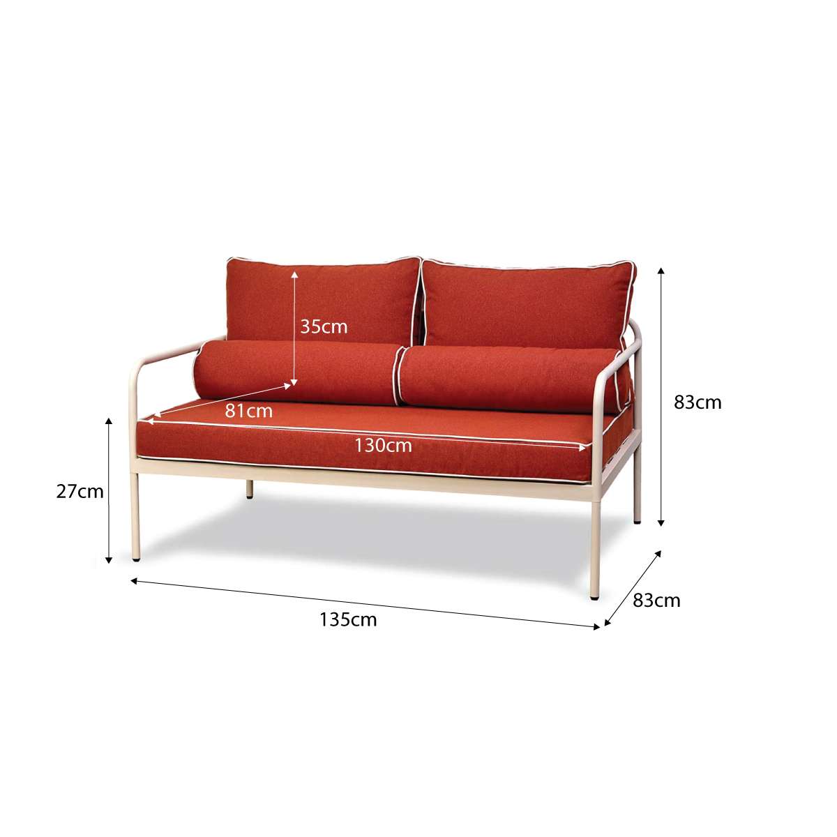 Marin Lounge Seating Paprika Set of Two