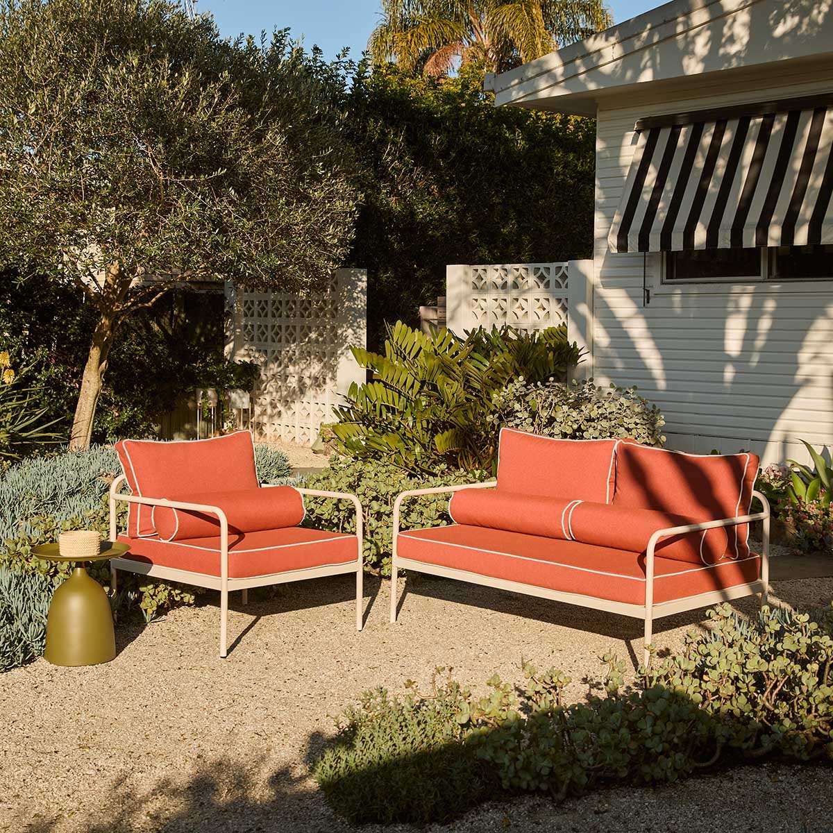 Marin Outdoor Two Seater Sofa - Paprika