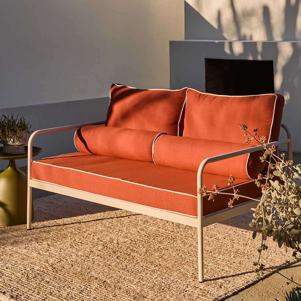 Marin Outdoor Two Seater Sofa - Paprika