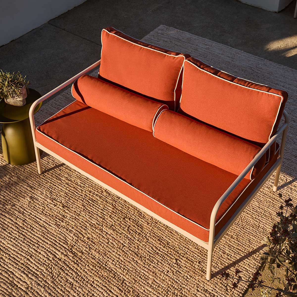 Marin Outdoor Two Seater Sofa - Paprika