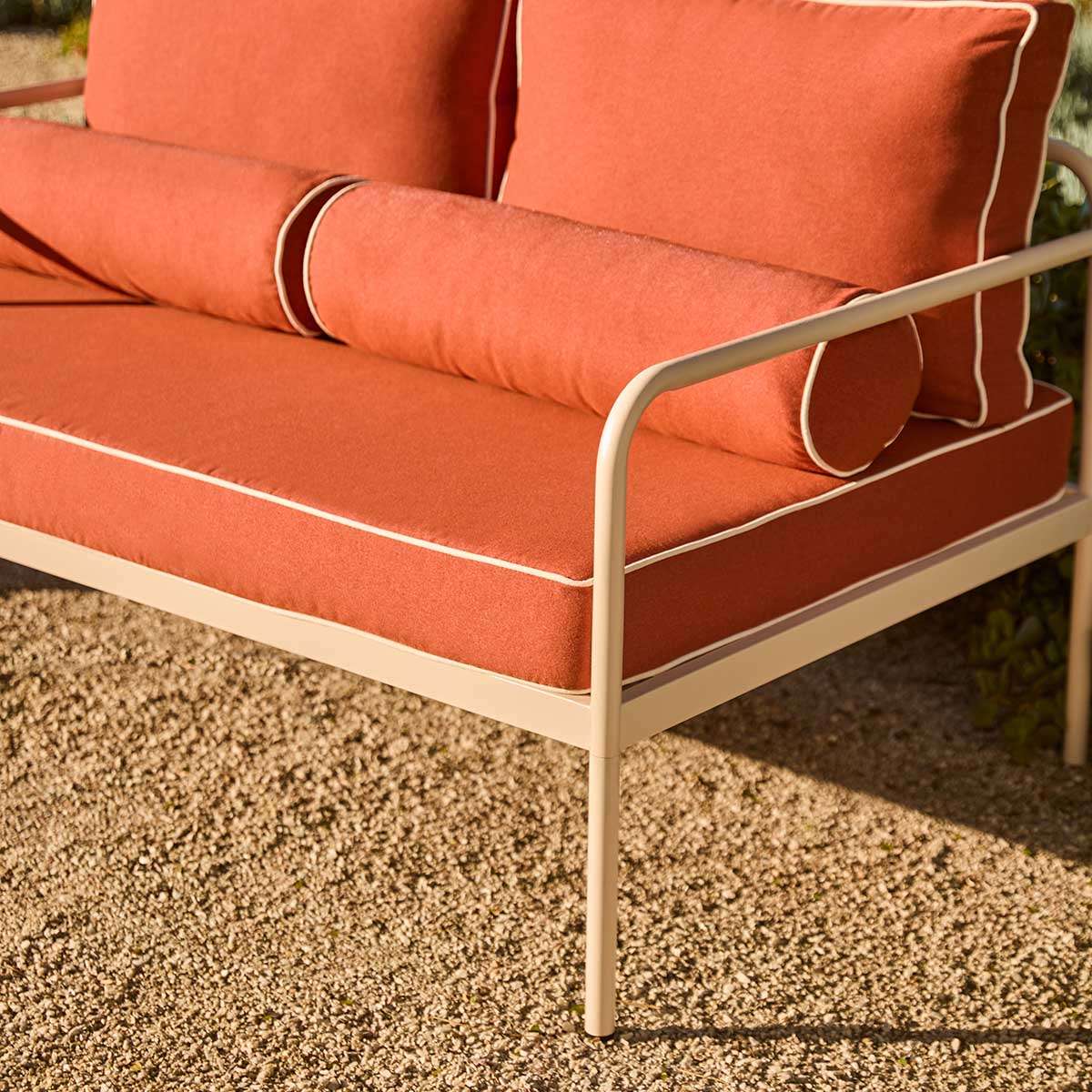 Marin Outdoor Two Seater Sofa - Paprika