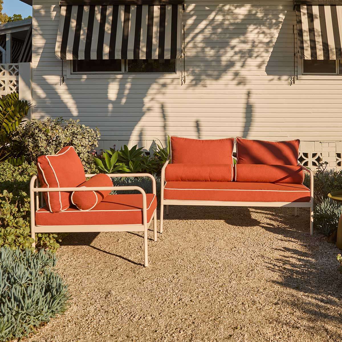 Marin Outdoor Two Seater Sofa - Paprika