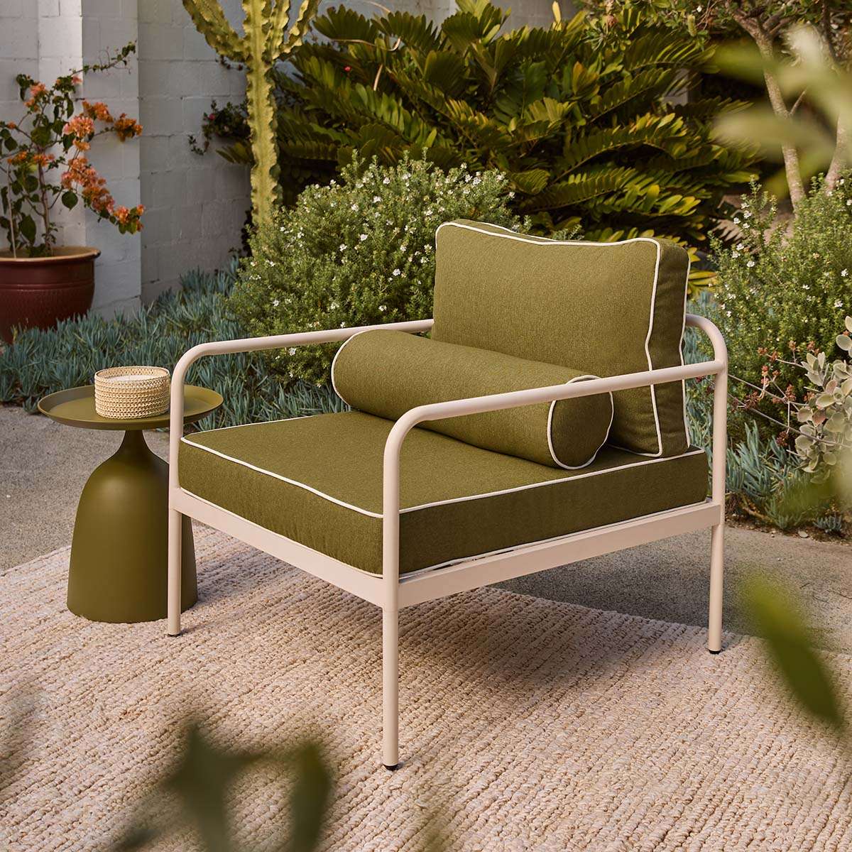 Marin Outdoor Armchair - Olive Green