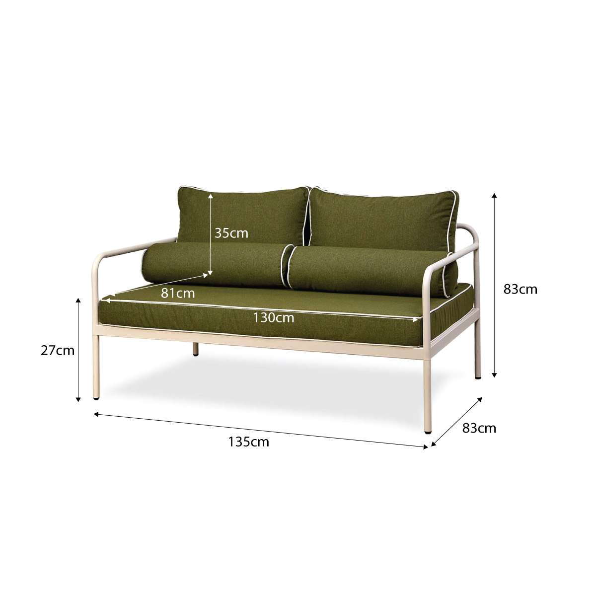 Marin Lounge Seating Olive Set of Two