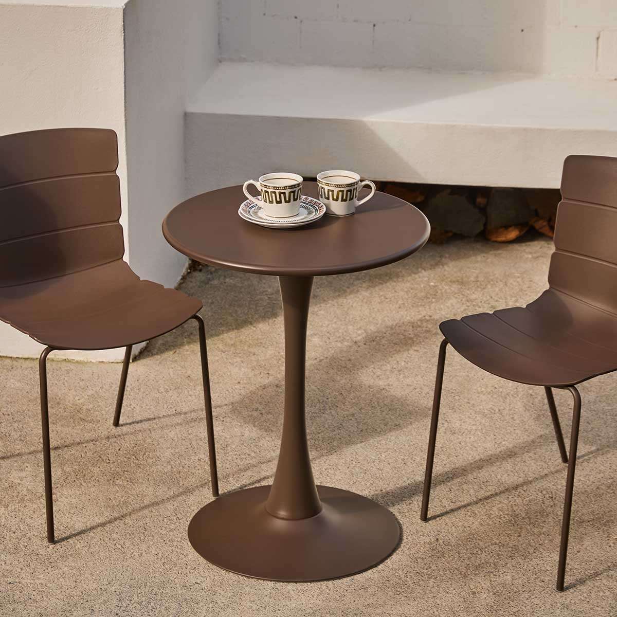 Ravello Outdoor Bistro Three Piece Dining Set Chocolate