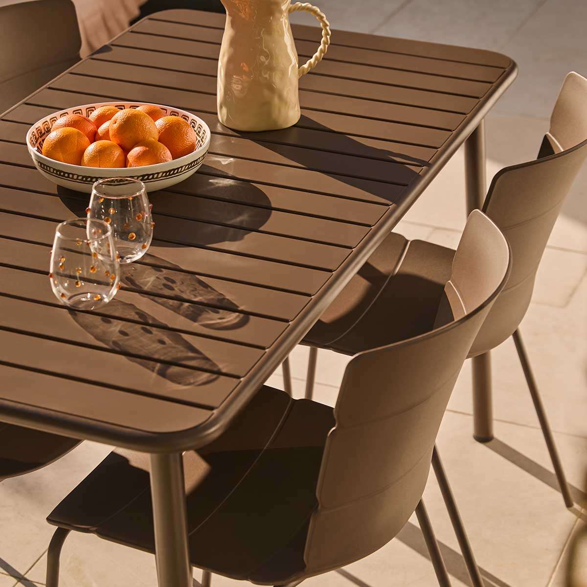 Ravello Outdoor Four Seater Dining Table - Chocolate