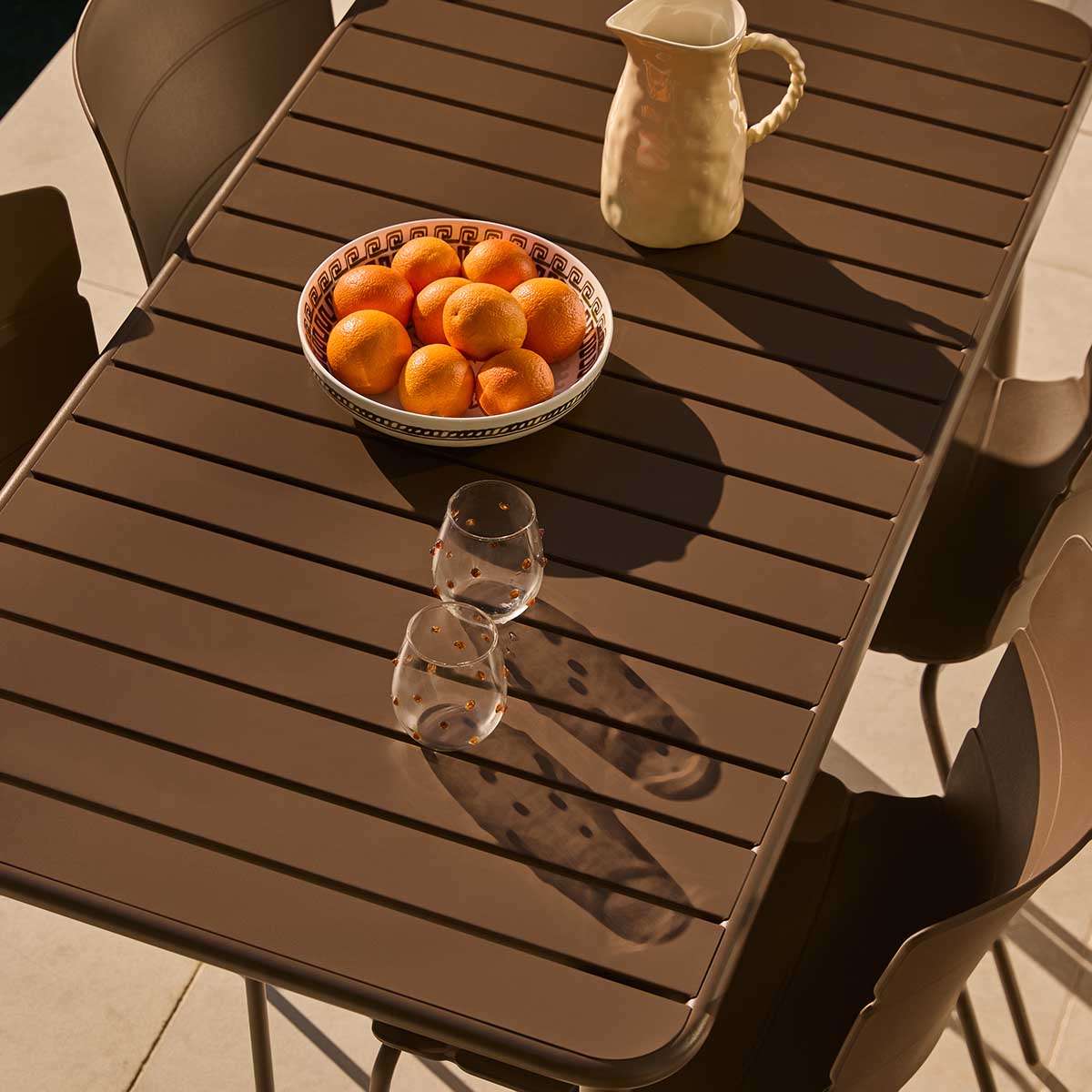 Ravello Outdoor Four Seater Dining Table - Chocolate