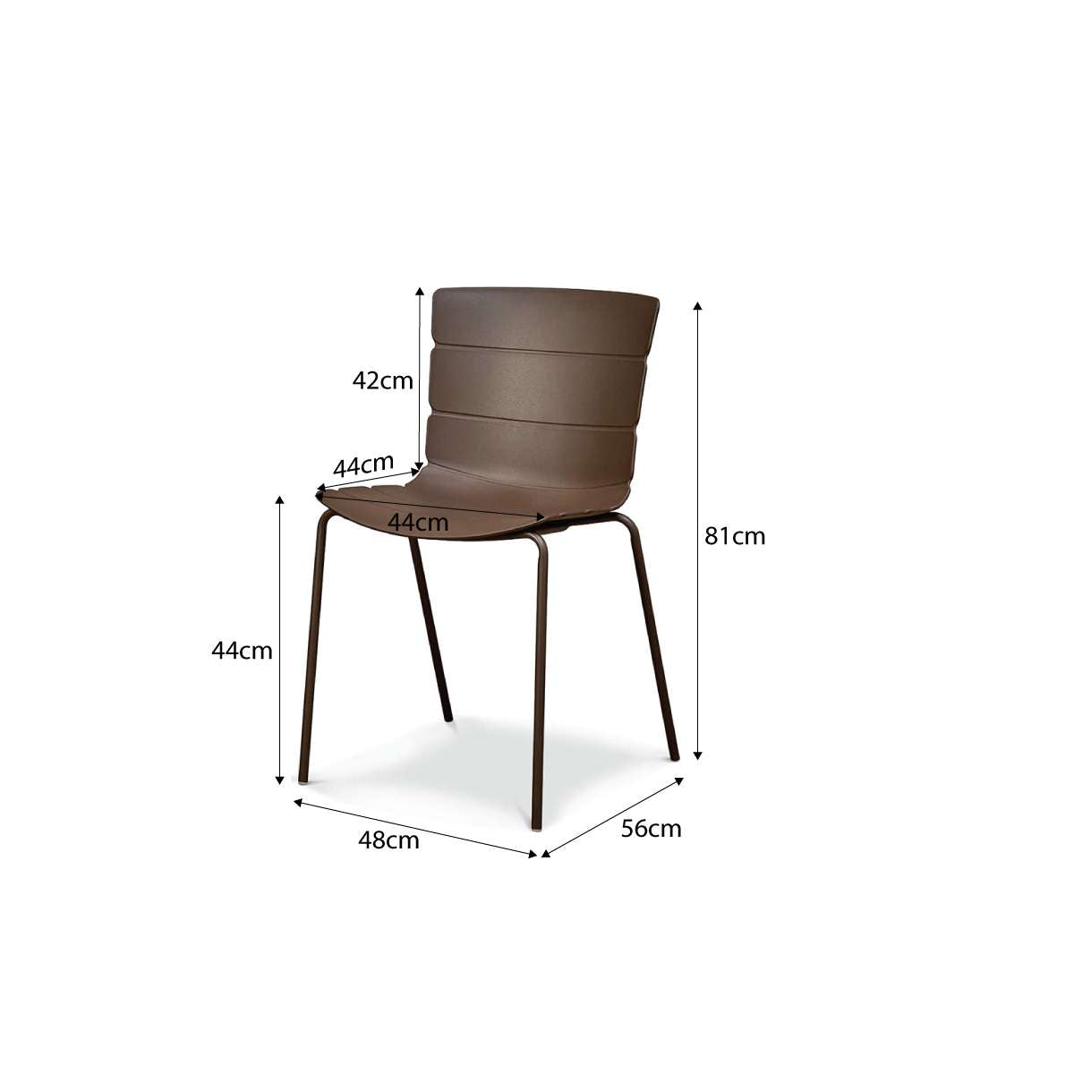 Ravello Outdoor/Indoor Dining Chair Chocolate - Set of Four Bundle