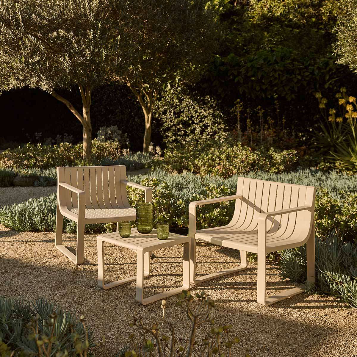 Ravello Outdoor Lounge Seating - Set of Three - Beige