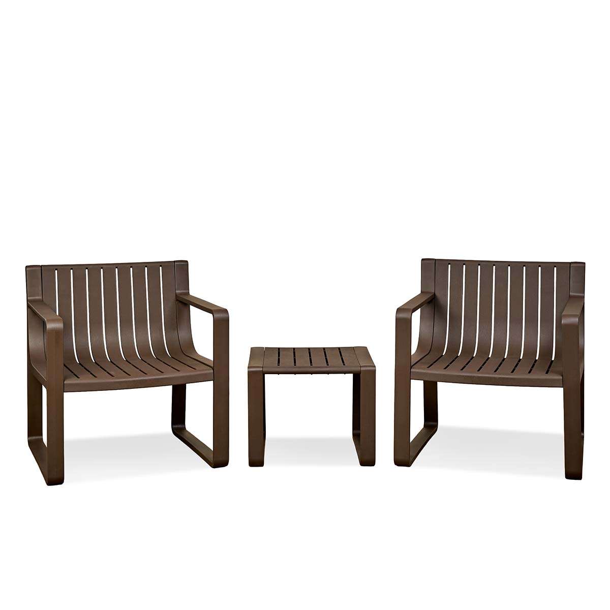 Ravello Outdoor Lounge Seating - Set of Three - Chocolate