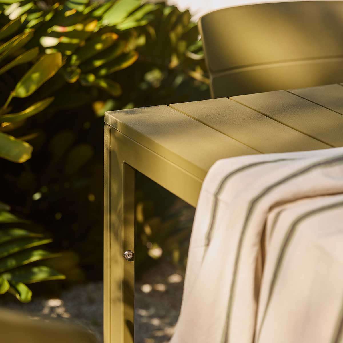 Ravello Outdoor Six Seater Dining Table - Olive Green
