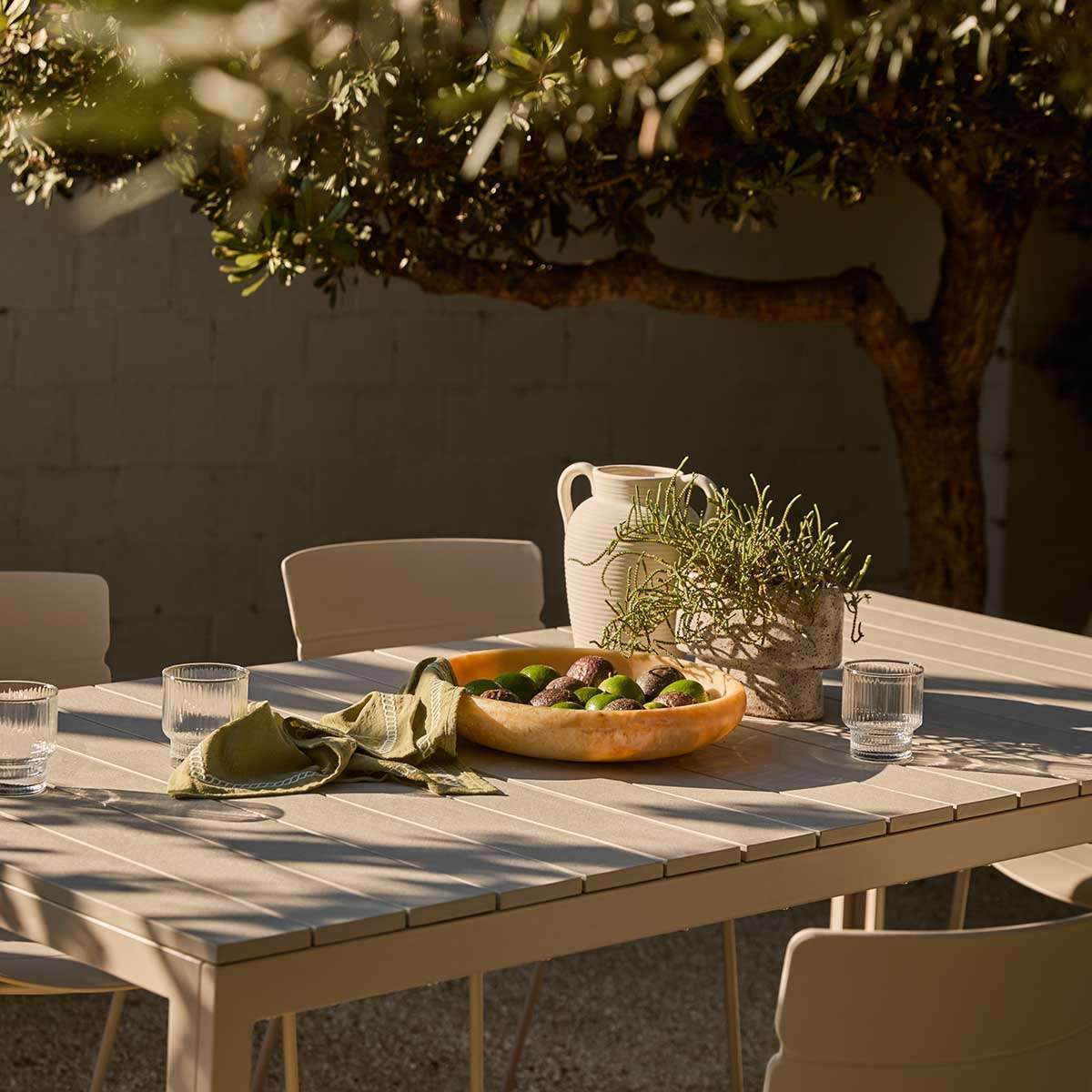 Ravello Outdoor Six Seater Dining Table - Beige