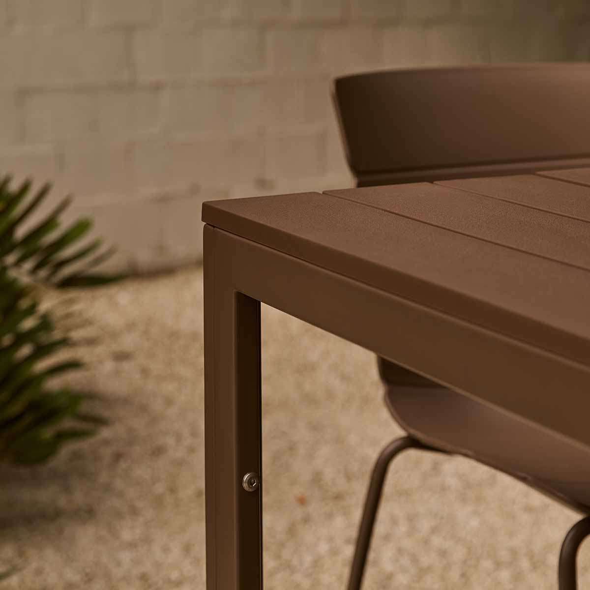 Ravello Outdoor Six Seater Dining Table - Chocolate