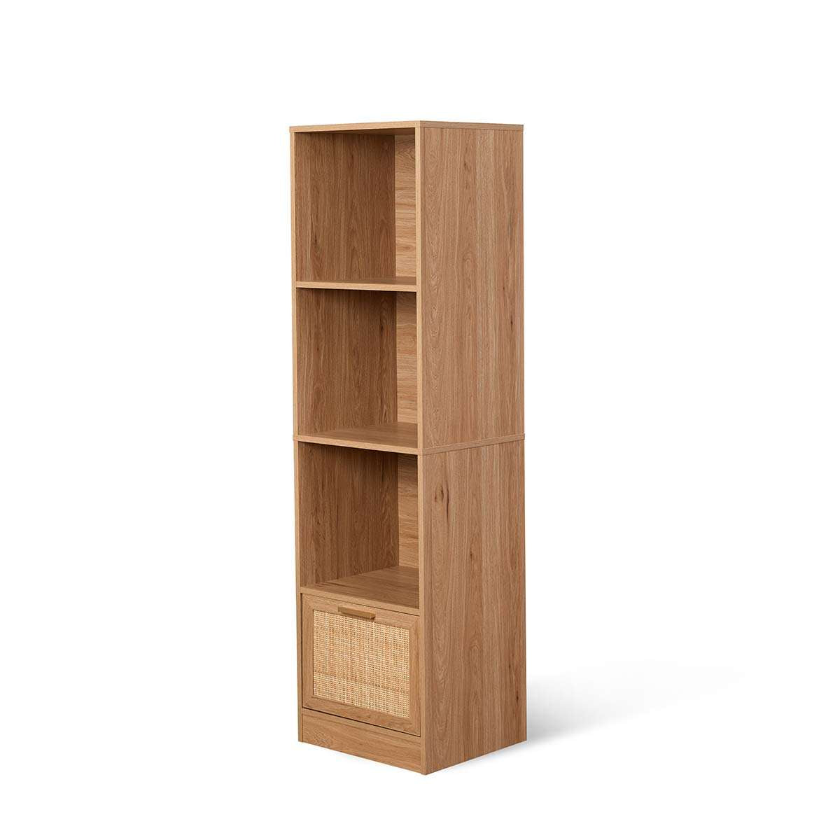 Noosa Rattan Slim Bookcase - Natural