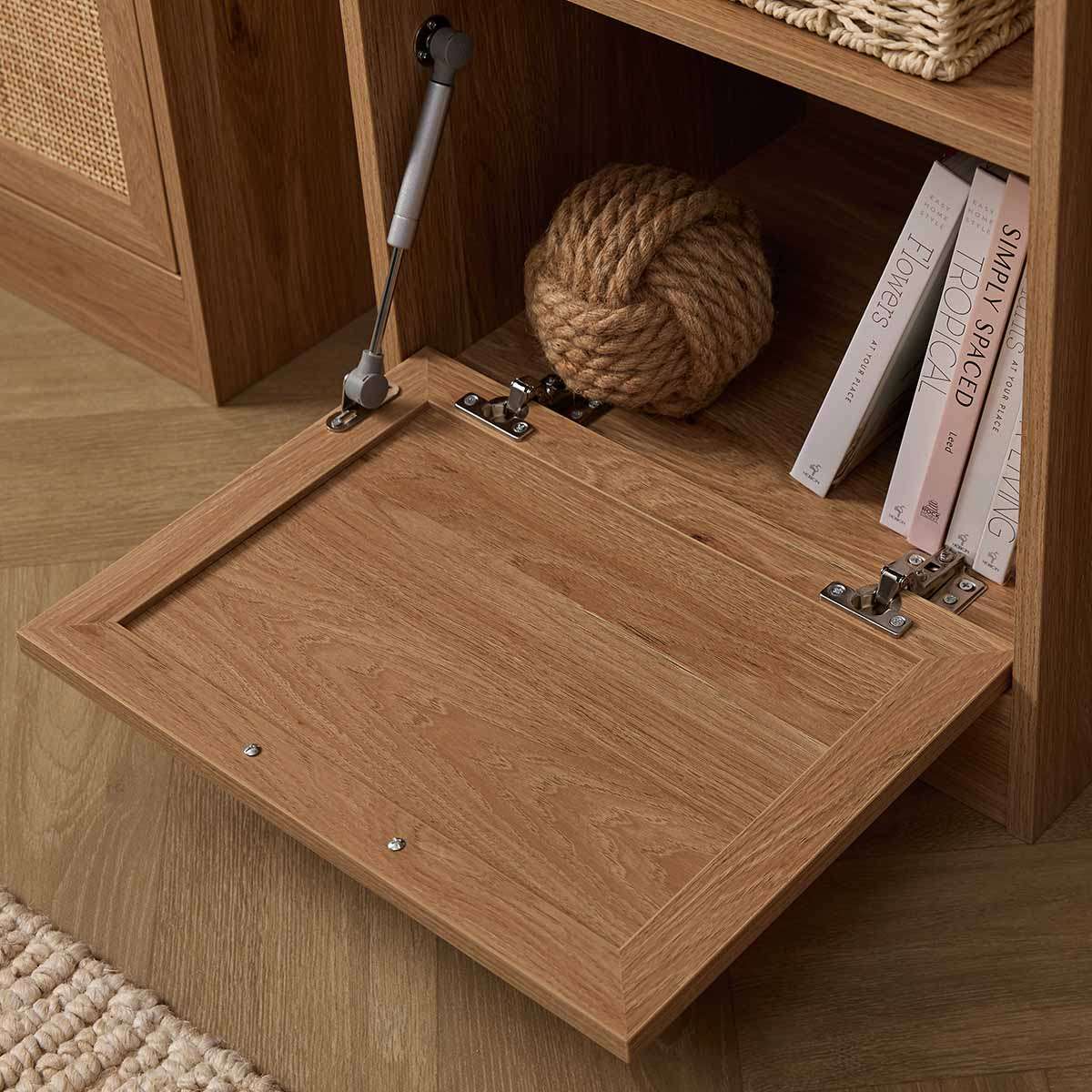 Noosa Rattan Slim Bookcase - Natural