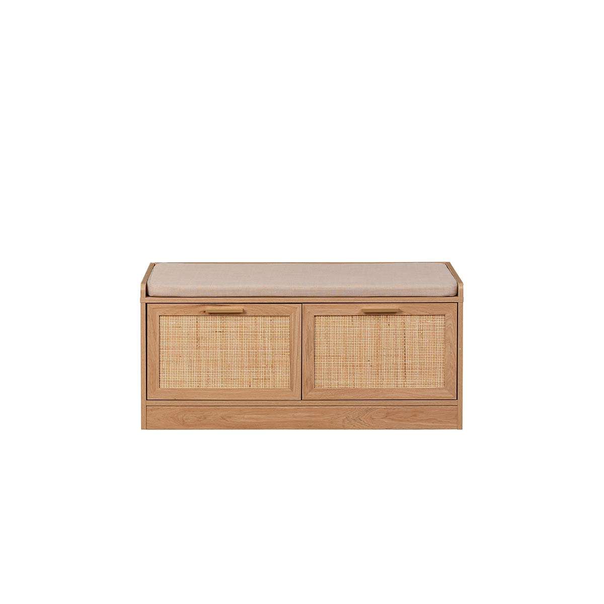 Noosa Rattan Storage Bench Seat - Natural