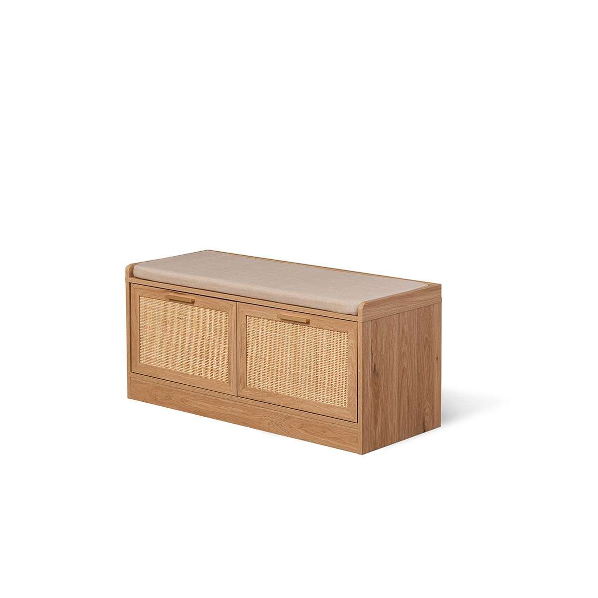 Noosa Rattan Storage Bench Seat - Natural