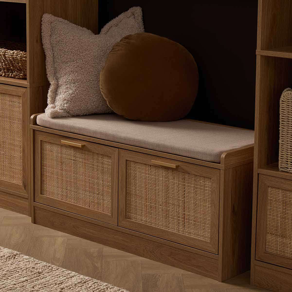 Noosa Rattan Storage Bench Seat - Natural